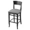 Holland Bar Stool Co 30" Bar Stool, Black Finish, Canter Grey Seat 316030Blk007 - alternate 1